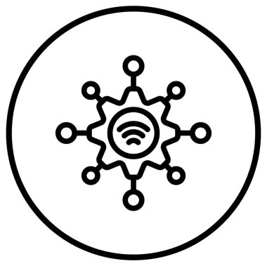 Nesnelerin İnterneti Vektör Simgesi Tasarım İllüstrasyonu