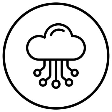 Bulut Sunucusu Vektör Simgesi Tasarım İllüstrasyonu