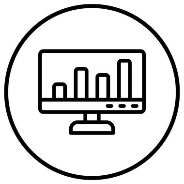 Analiz Vektörü Simgesi Tasarım İllüstrasyonu