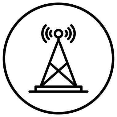 Anten Vektör Simgesi Tasarım İllüstrasyonu