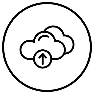 Bulut Gönderme Vektörü Simgesi Tasarım İllüstrasyonu