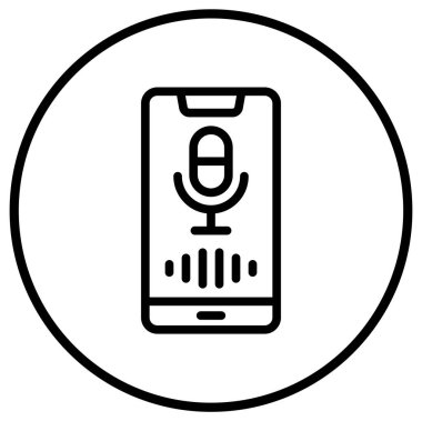 Ses Yardımcısı Vektör Simgesi Tasarım İllüstrasyonu