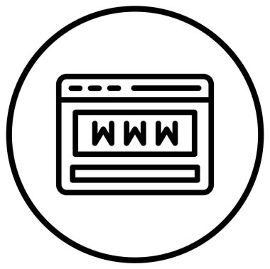 Web Sitesi Vektör Simgesi Tasarım İllüstrasyonu