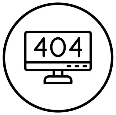 404 Hata Vektörü Simgesi Tasarım İllüstrasyonu
