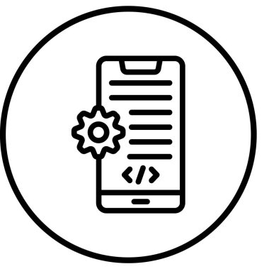 Uygulama Geliştirme Vektörü Simgesi Tasarım İllüstrasyonu