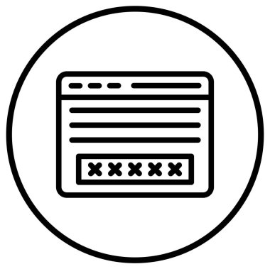 Giriş Vektörü Simgesi Tasarım İllüstrasyonu