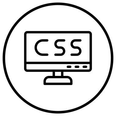 CSS Vektör Simgesi Tasarım İllüstrasyonu