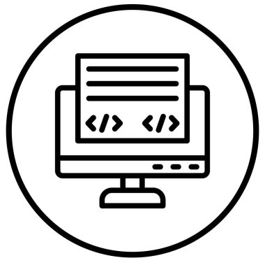 Ön uç Vektör Simgesi Tasarım İllüstrasyonu