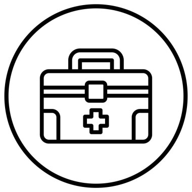 İlk Yardım Kiti Vektör Simgesi Tasarım İllüstrasyonu