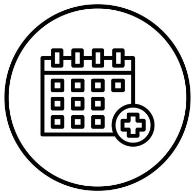 Takvim Vektörü Simgesi Tasarım İllüstrasyonu