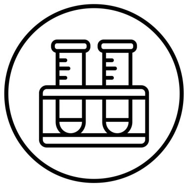 Test Tüpleri Vektör Simgesi Tasarım İllüstrasyonu