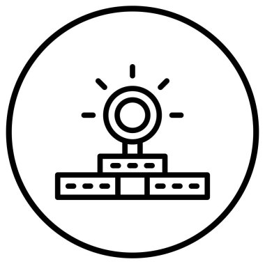 Baş Ayna Vektörü Simgesi Tasarım İllüstrasyonu