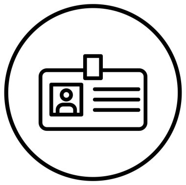 Tanımlama Vektörü Simgesi Tasarım İllüstrasyonu