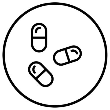 Kapsül Vektör Simgesi Tasarım İllüstrasyonu