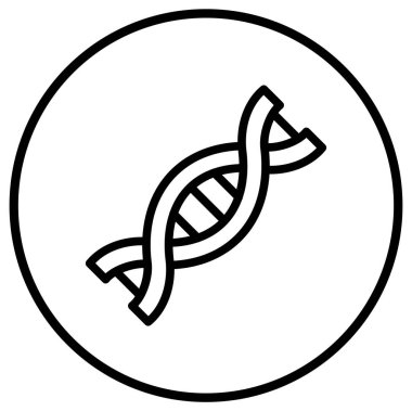 DNA Vektörü Simgesi Tasarım İllüstrasyonu