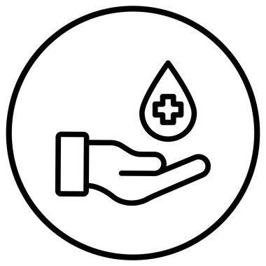 Kan Bağışı Vektörü Simge Tasarımı Çizimi