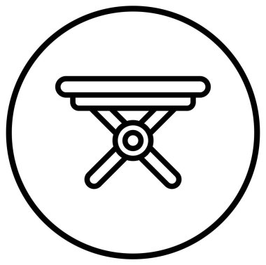 Katlanan Tablo Vektörü Simgesi Tasarım İllüstrasyonu