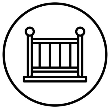 Bebek Beşiği Vektör Simgesi Tasarım İllüstrasyonu