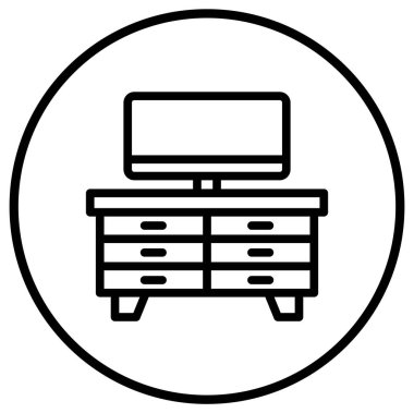 Tv Tablo Vektörü Simgesi Tasarım İllüstrasyonu