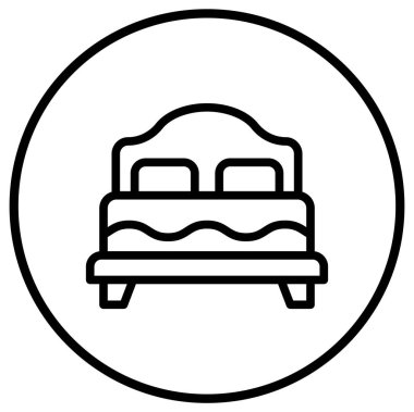 Yatak Vektörü Simgesi Tasarım İllüstrasyonu