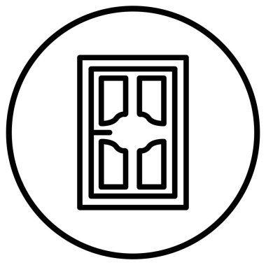 Kapı Vektörü Simgesi Tasarım İllüstrasyonu