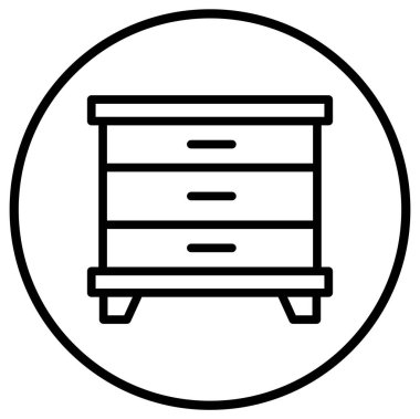 Kabine Vektörü Simgesi Tasarım İllüstrasyonu