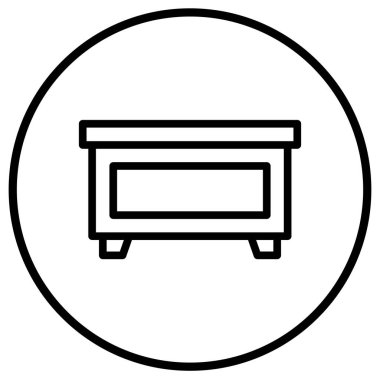 Masa Vektörü Simgesi Tasarım İllüstrasyonu