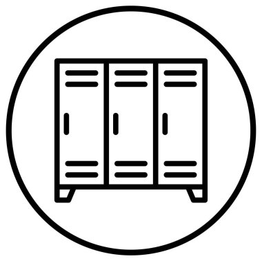 Dolap Vektörü Simgesi Tasarım İllüstrasyonu