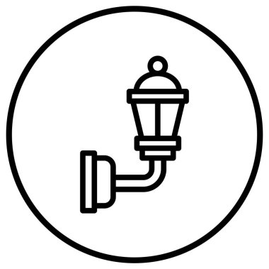 Duvar Lambası Vektör Simgesi Tasarım İllüstrasyonu