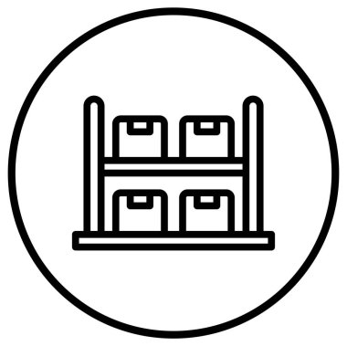Rack Vektör Simgesi Tasarım Çizimi