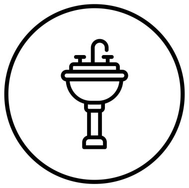 Batık Vektörü Simgesi Tasarım Çizimi