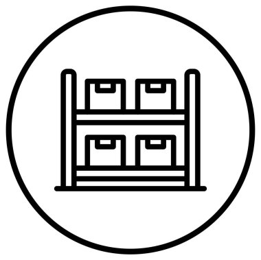 Tedarik Vektörü Simgesi Tasarım İllüstrasyonu