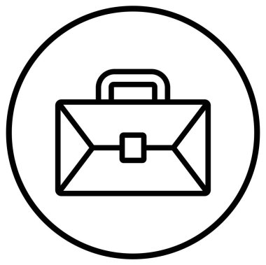 Evrak Çantası Vektör Simgesi Tasarımı İllüstrasyonu