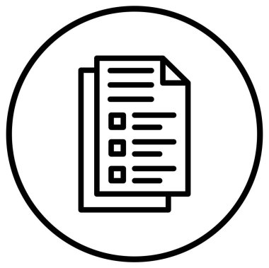 Belge Vektörü Simgesi Tasarım İllüstrasyonu