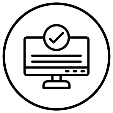 Vektör Simgesi Tasarım İllüstrasyonu Denetleniyor