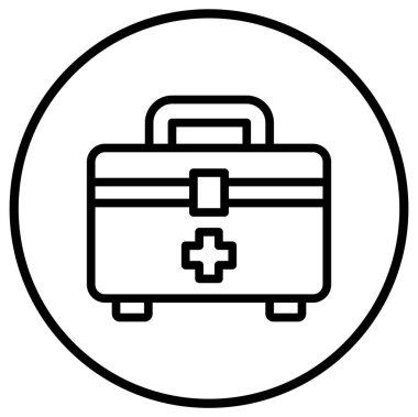 Acil Durum Kit Vektör Simgesi Tasarım Çizimi