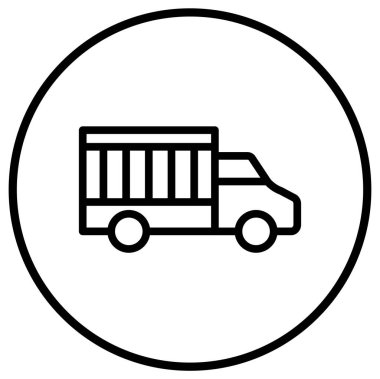 Kamyon Vektörü simgesi tasarımı illüstrasyonu