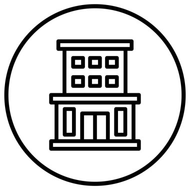 Konaklama Vektörü Simgesi Tasarım İllüstrasyonu