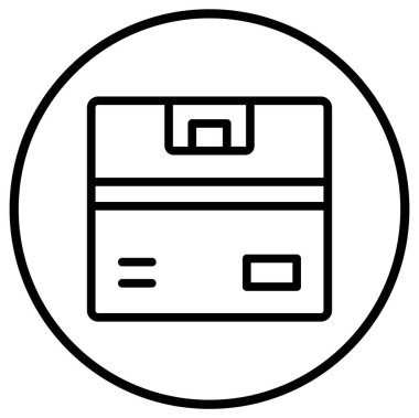 Kutu Vektörü Simgesi Tasarım İllüstrasyonu