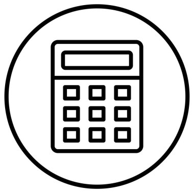 Hesap Makinesi Vektör Simgesi Tasarım İllüstrasyonu