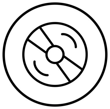 Sıkıştırılmış Disk Vektörü Simgesi Tasarım İllüstrasyonu