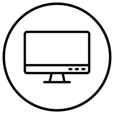 Bilgisayar Vektörü Simgesi Tasarım İllüstrasyonu