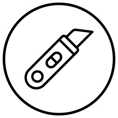 Kağıt Kesici Vektör Simgesi Tasarım İllüstrasyonu