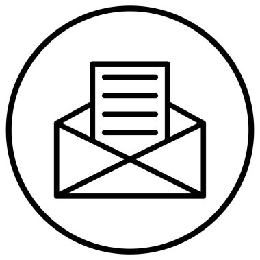 Zarf Vektörü Simgesi Tasarım İllüstrasyonu