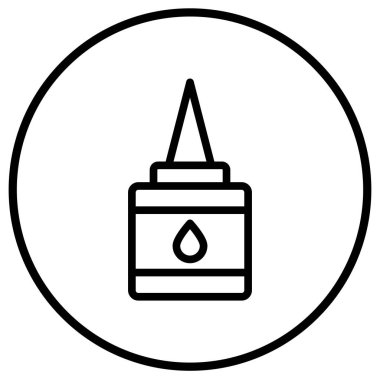 Sıvı Yapıştırıcı Vektör Simgesi Tasarım İllüstrasyonu