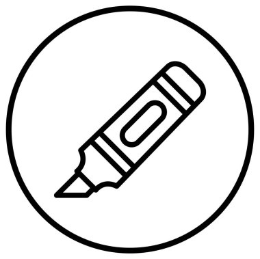 Vurgulayıcı Vektör Simgesi Tasarım İllüstrasyonu