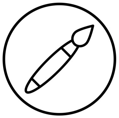 Fırça Vektörü Simgesi Tasarım İllüstrasyonu