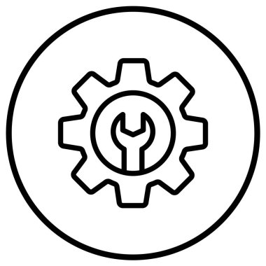 Araba Bakım Vektörü Simgesi Tasarım İllüstrasyonu