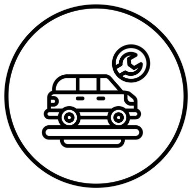 araba onarımı Vektör Simgesi Tasarım İllüstrasyonu