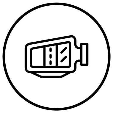 Yan Ayna Vektörü Simge Tasarımı İllüstrasyonu